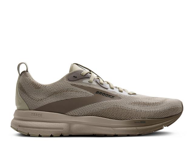 Men's Brooks Trace 4 Running Shoes in Khaki/Pine color