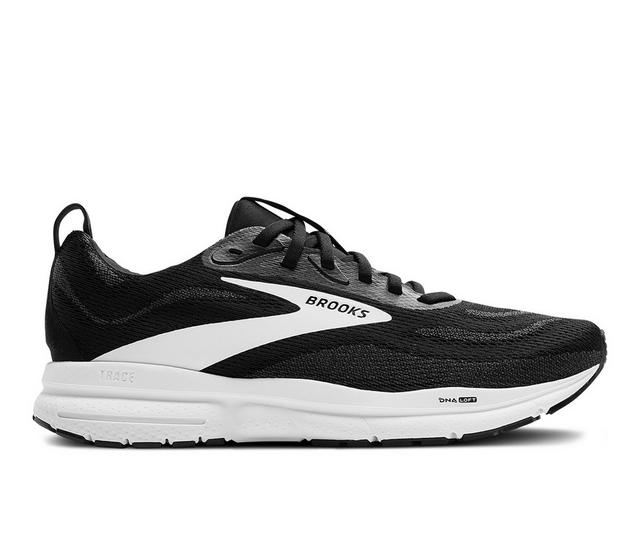 Women's Brooks Trace 4 Running Shoes in Black/White color