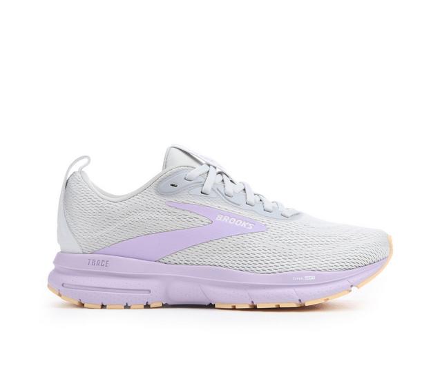 Women's Brooks Trace 4 Running Shoes in Purp/Sherb color