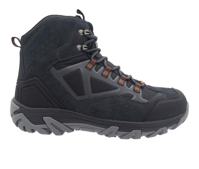 Men's Northside Wilmore Waterproof Hiking Boots in Black/Orange color