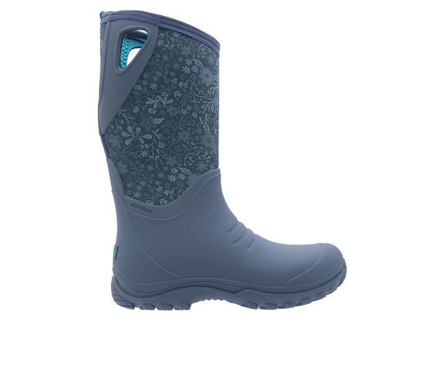 Women's Northside Cedarhome Waterproof Rain Boots in Navy/Teal color