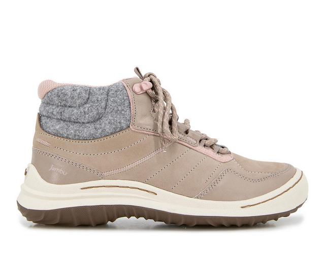 Women's Jambu Evie Water Resistant Sneaker Booties in Taupe/Gry/Blush color