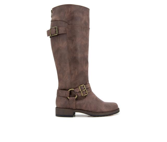 Women's XOXO Colt Wide Calf Knee High Boots in Dark Chocolate color