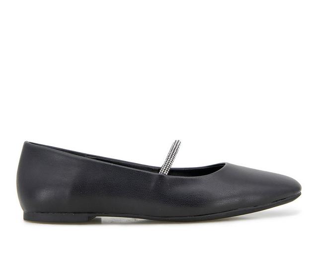 Women's XOXO Dak Mary Jane Flats in Black Pu color