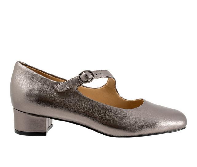 Women's Trotters Desna Mary Jane Pumps in Pewter color