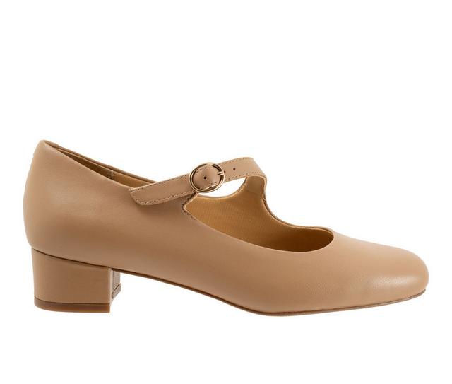 Women's Trotters Desna Mary Jane Pumps in Beige color