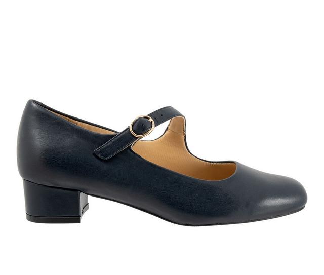 Women's Trotters Desna Mary Jane Pumps in Navy color