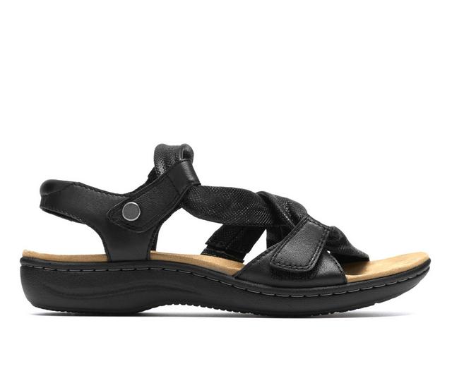Women's Clarks Laurieann Bell Sandals in Black Interest color