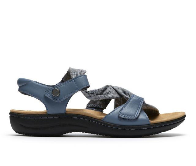 Women's Clarks Laurieann Bell Sandals in Denim Blue color