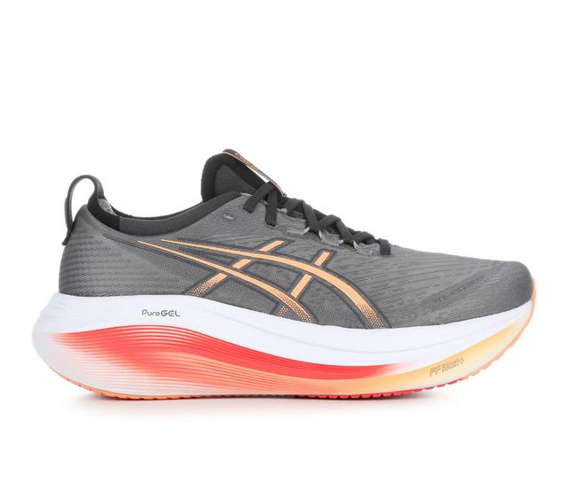 Men's ASICS Gel Nimbus 27 Running Shoes in Carbon color