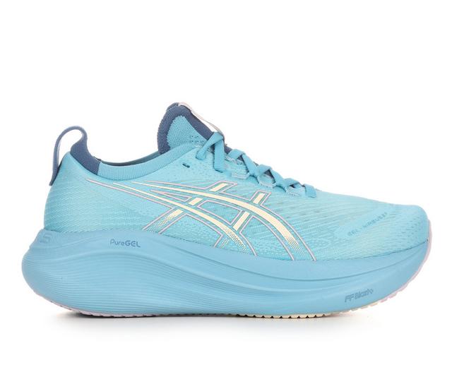 Women's ASICS Gel Nimbus 27 Running Shoes in Stillwater color