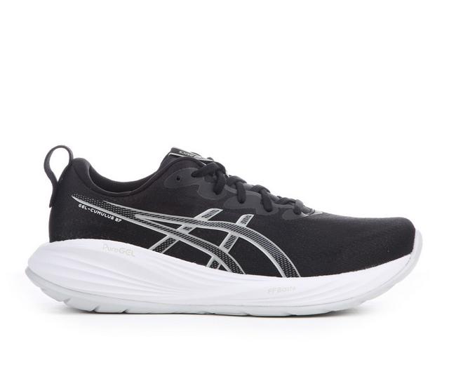 Men's ASICS Gel Cumulus 27 Running Shoes in Black/Concrete color