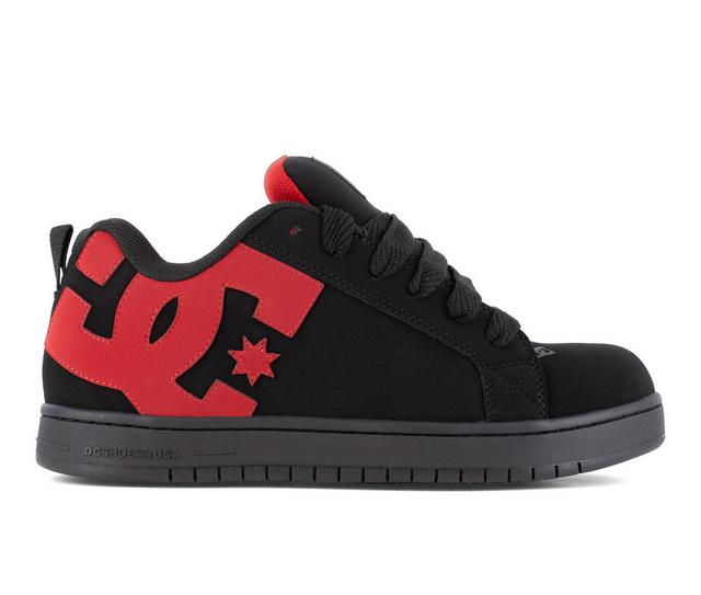 Men's DC Court Graffik Slip Resistant Work Shoes in Black/Red color