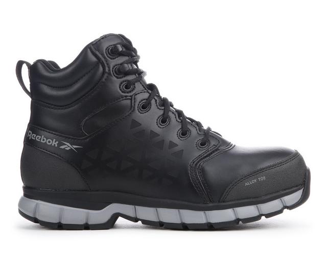 Men's REEBOK WORK RQ Sublite Boot Leat Work Boots in Black color