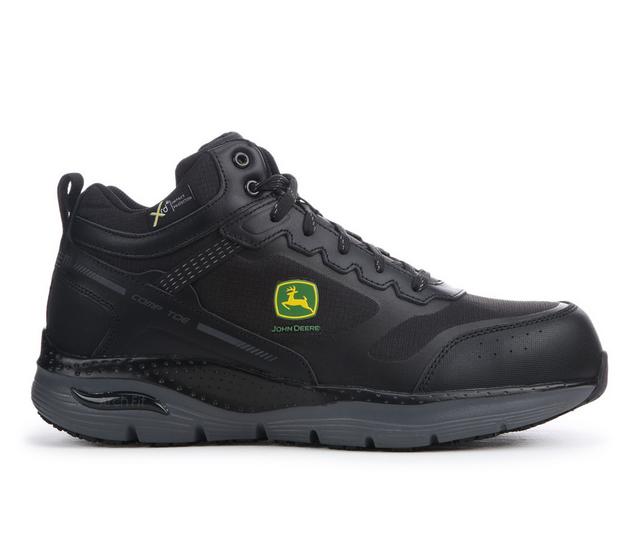 Men's John Deere by Skechers 256016 Arch Fit Cove Internal MetGuard Work Shoes in BLACK color