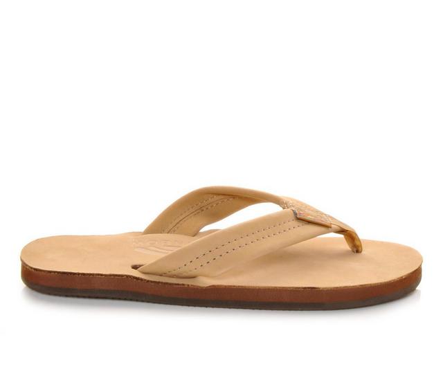 Women's Rainbow Sandals Single Layer Premier Leather -301ALTS Flip-Flops in Sierra Brown color