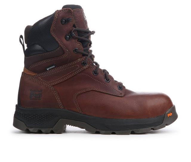 Men's Timberland Pro TP Titan EV 8in CT H Work Boots in Brown color