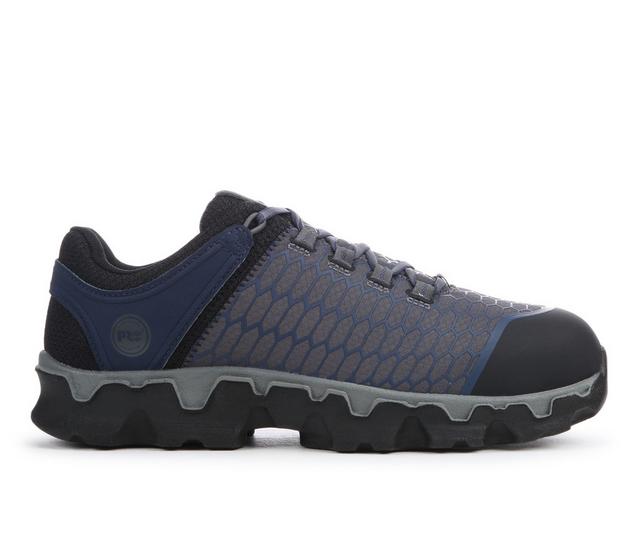 Men's Timberland Pro TP Powertrain Sport Safety Shoes in Grey Navy color