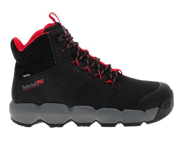 Timberland Pro TP Morphix 6in CT B Work Boots in Black Red color
