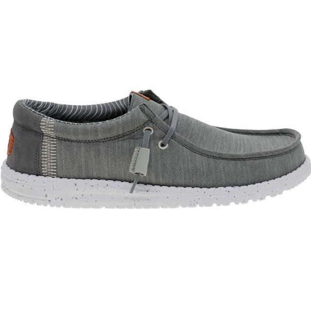 Men's HEYDUDE Wally Elevated Basic Casual Shoes in Grey color