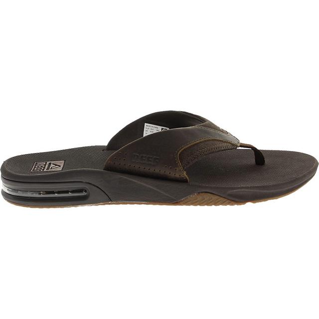 Reef Leather Fanning 2156 Flip-Flops in Dark Brown color