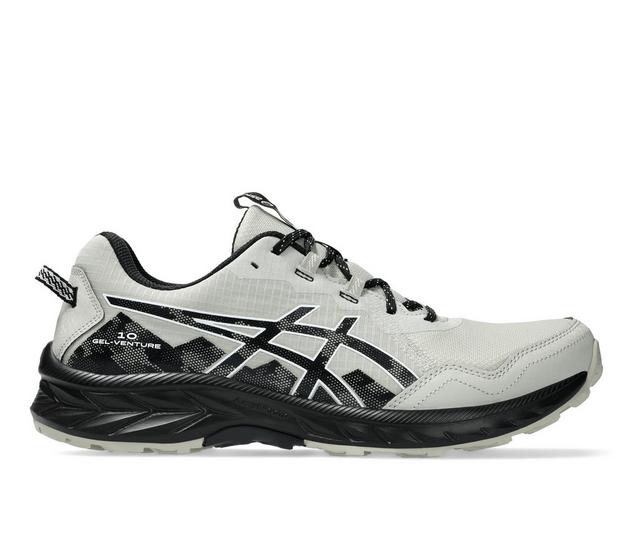 Men's ASICS Gel Venture 10 Trail Running Shoes in Wht/Blk Extra W color