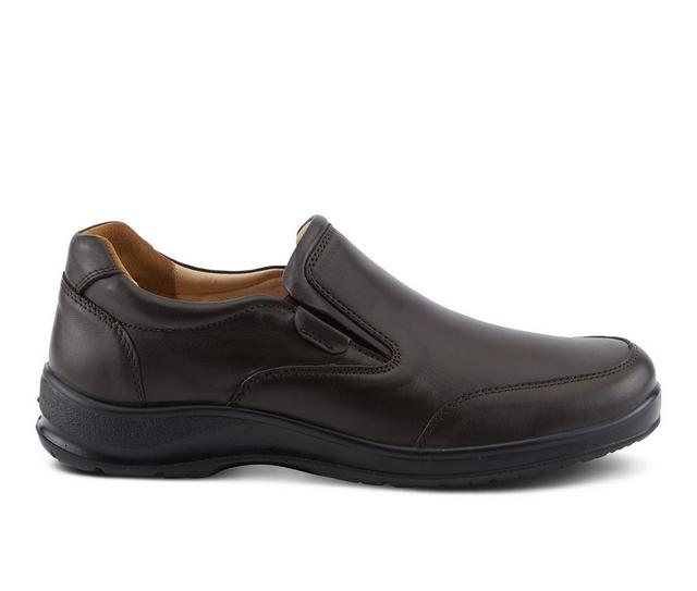 Men's SPRING STEP Abisko Casual Slip On Shoes in Dark Brown color