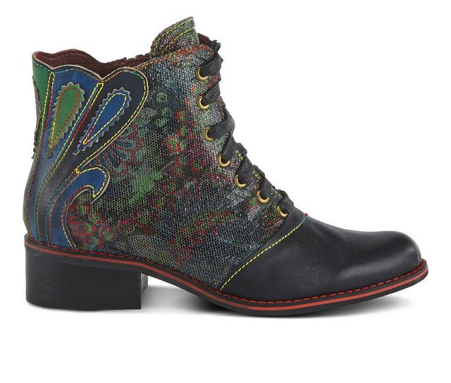 Women's L'Artiste Benatar Lace Up Boots in Black Multi color