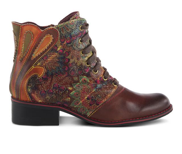 Women's L'Artiste Benatar Lace Up Boots in Brown Multi color