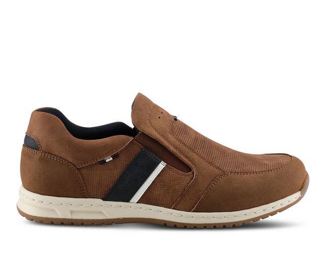 Men's SPRING STEP Hoover Slip-On Shoes in Brown color