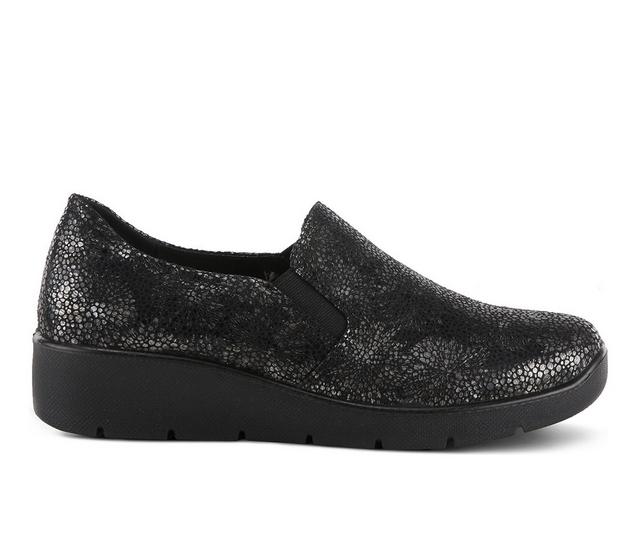 Women's Flexus Pellegrini Slip On Shoes in Black Multi color