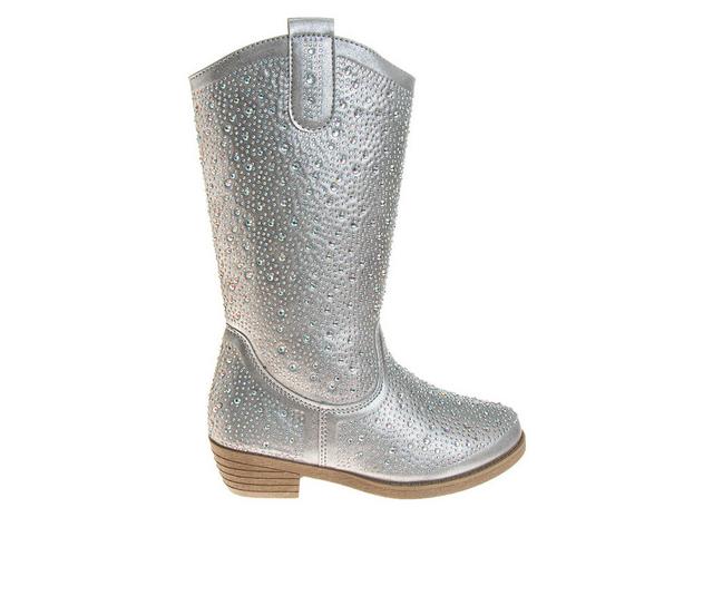 Girls' Kensie Girl Little & Big Kid Varie Cowboy Boots in Silver color