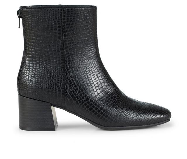 Women's Baretraps Emilie Booties in Black Croco color