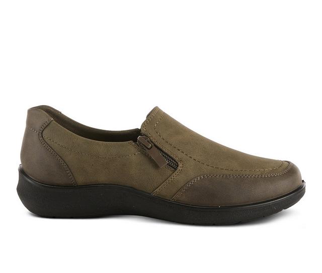 Women's Flexus Rockland Slip On Shoes in Olive Multi color