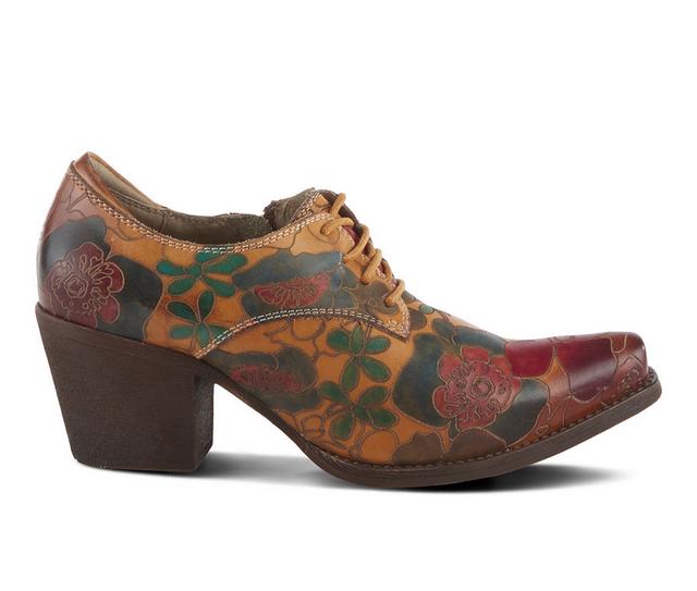Women's L'Artiste Rockin Lorna Oxfords in Camel Multi color