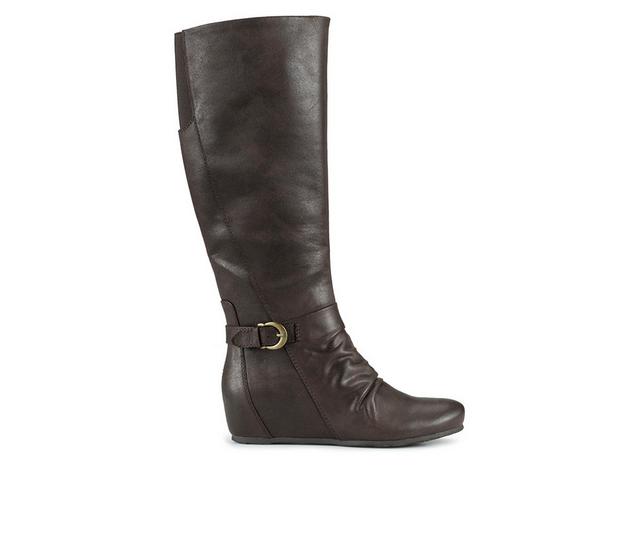 Women's Baretraps Sammy Knee High Wedge Boots in Dark Brown color