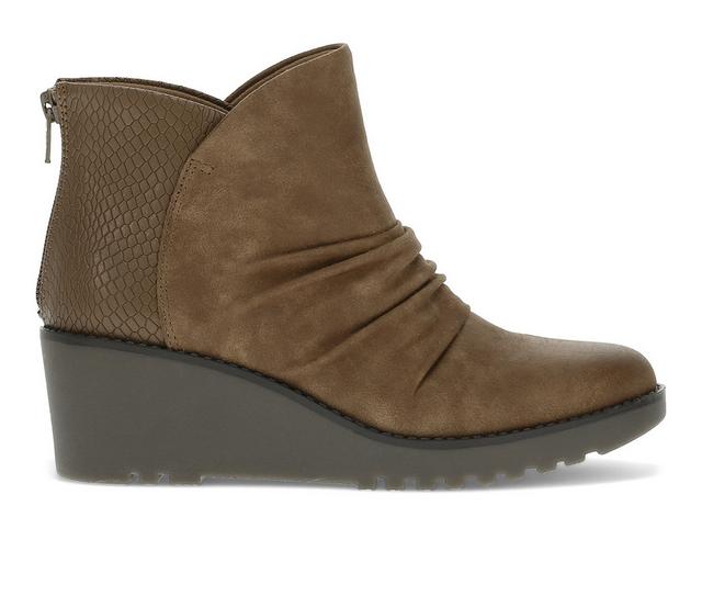 Women's Baretraps Wichita Wedge Booties in Dark Taupe color