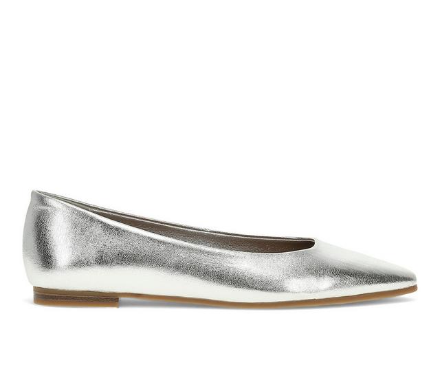 Women's Baretraps Rhonda Flats in Silver color