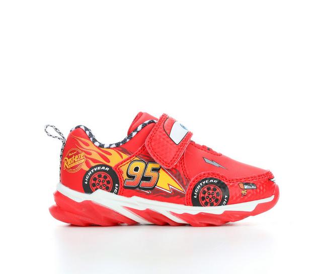 Boys' Disney Toddler & Little Kid Cars Lighted 7 Light-Up Sneakers in Red color