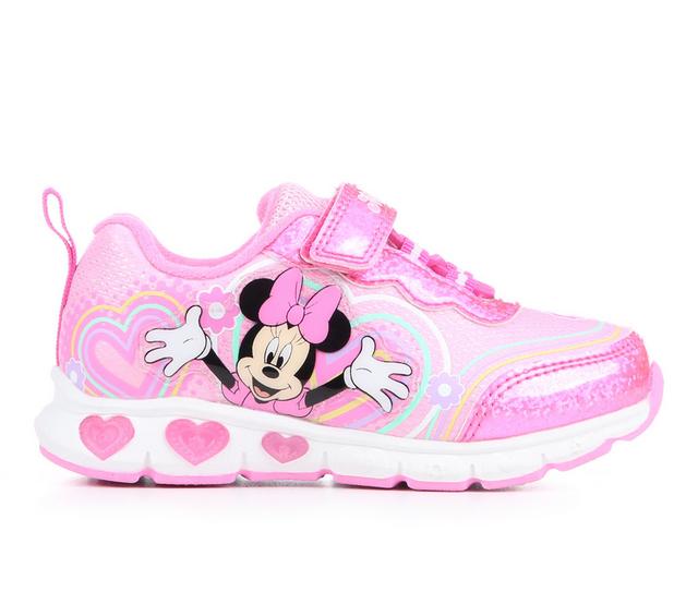 Girls' Disney Toddler & Little Kid Minnie Mouse Light-Up Sneakers in Pink color