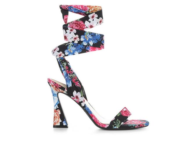 Women's Nine West Kobs2 Heeled Dress Sandals in Black Multi color