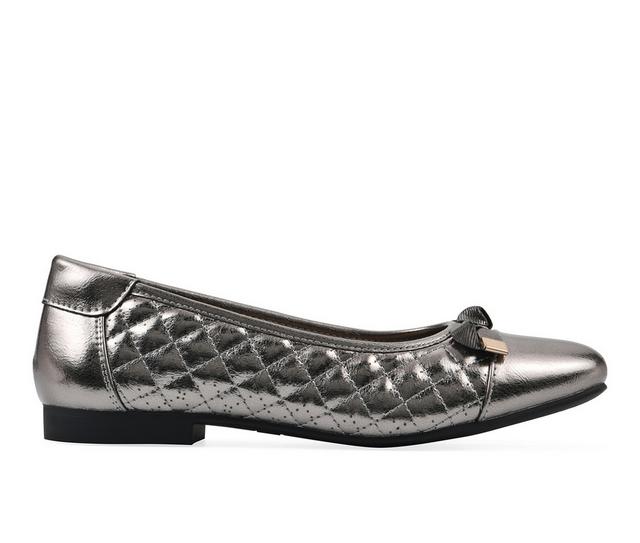 Women's White Mountain Bocah Flats in Pewter color