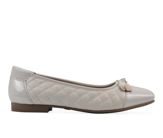 Women's White Mountain Bocah Flats in Eggshell color