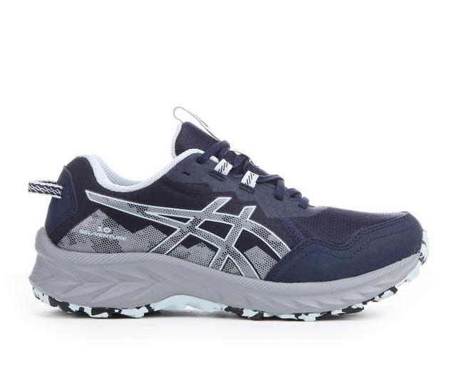 Women's ASICS Gel Venture 10 Trail Running Shoes in Navy/Grey color