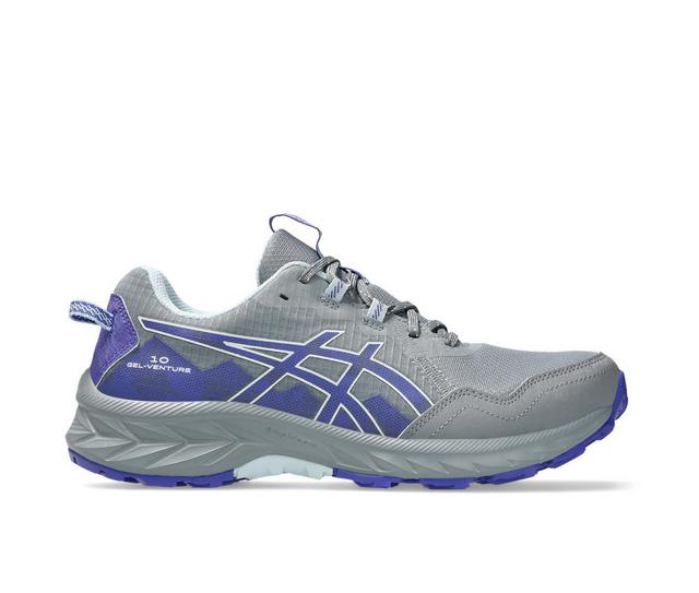 Women's ASICS Gel Venture 10 Trail Running Shoes in Grey/Purple color