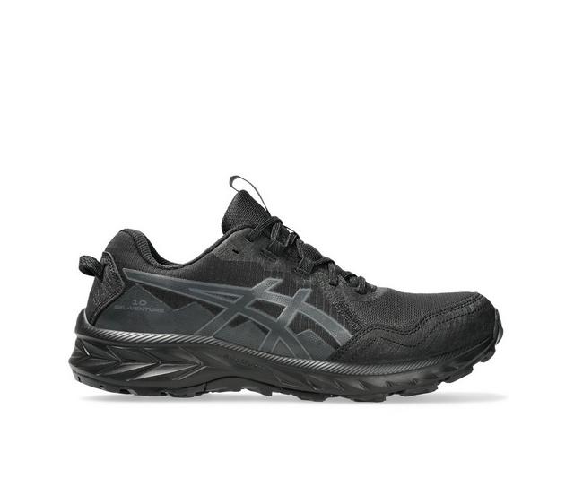 Women's ASICS Gel Venture 10 Trail Running Shoes in Black/Grey color