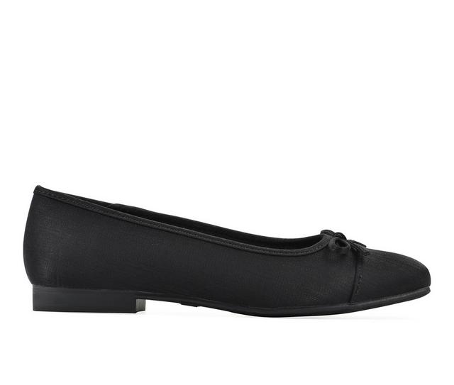 Women's White Mountain Bocci Flats in Black/Shimmer color