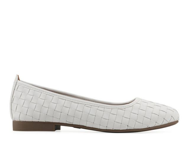 Women's White Mountain Bocci Flats in White color