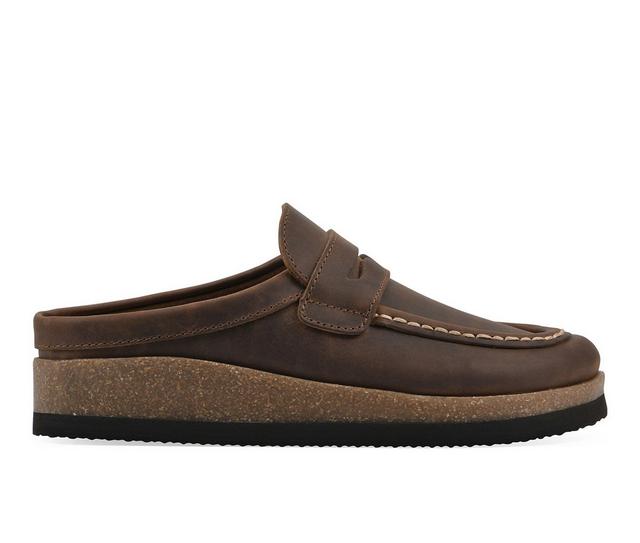 Women's White Mountain Brinlee Clogs in Brown color