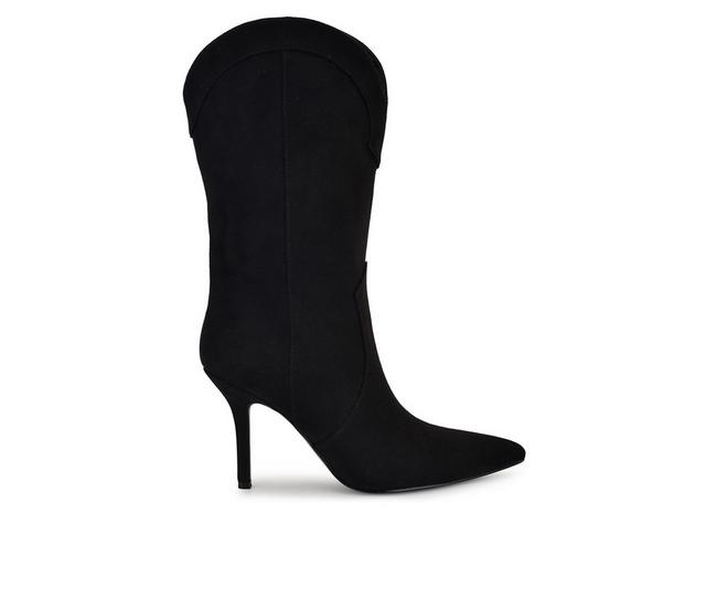 Women's Nine West Grasy Mid Calf Boots in Black color